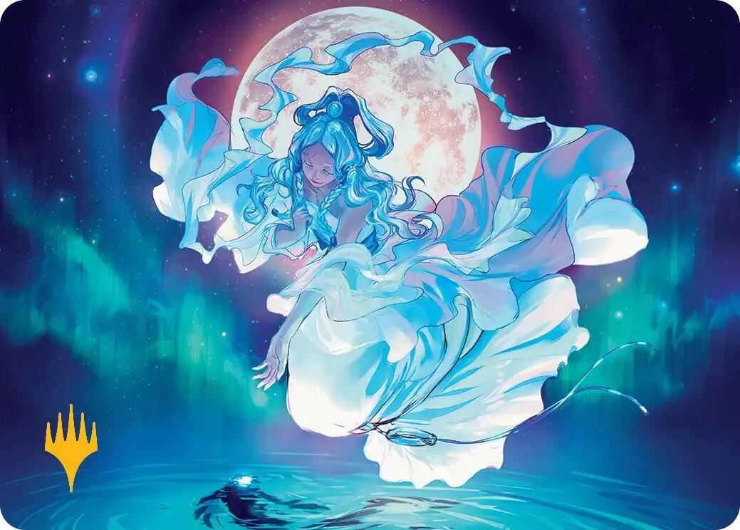 Yue, the Moon Spirit Art Card (Gold-Stamped Planeswalker Symbol) [Avatar: The Last Airbender Art Series] | Magic Magpie