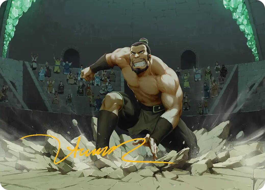 The Boulder, Ready to Rumble Art Card (Gold-Stamped Signature) [Avatar: The Last Airbender Art Series] | Magic Magpie
