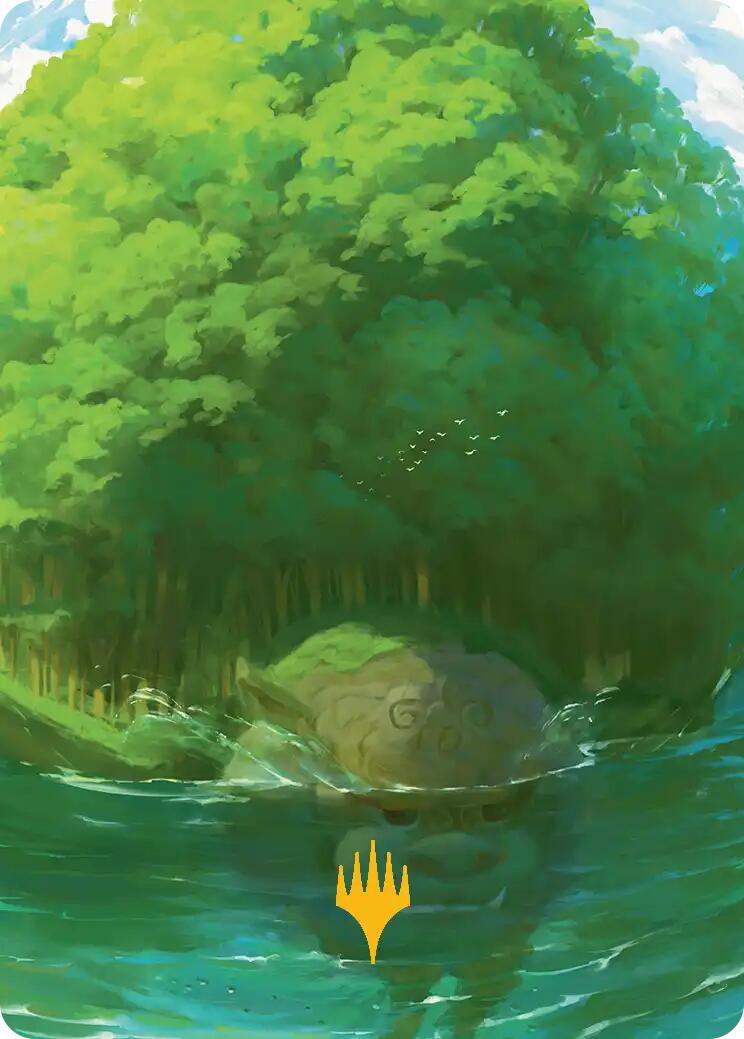 Forest Art Card (Gold-Stamped Planeswalker Symbol) [Avatar: The Last Airbender Art Series] | Magic Magpie