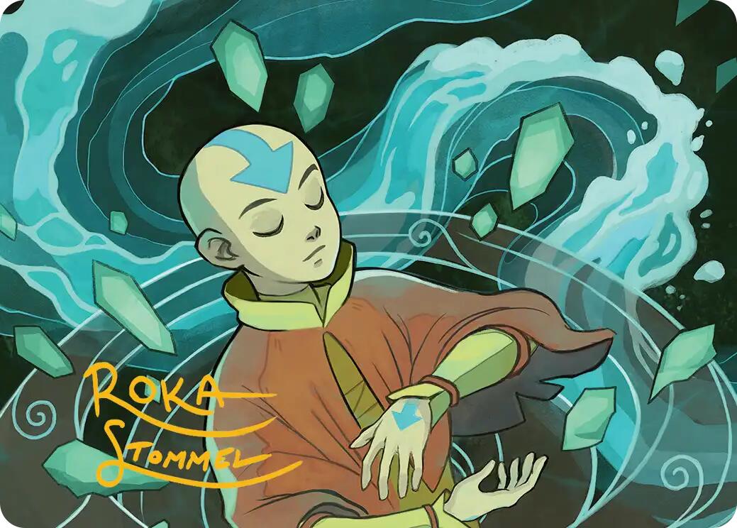 Aang, at the Crossroads Art Card (Gold-Stamped Signature) [Avatar: The Last Airbender Art Series] | Magic Magpie