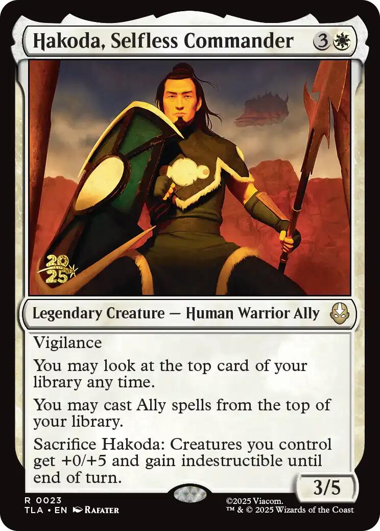 Hakoda, Selfless Commander [Avatar: The Last Airbender Prerelease Cards] | Magic Magpie