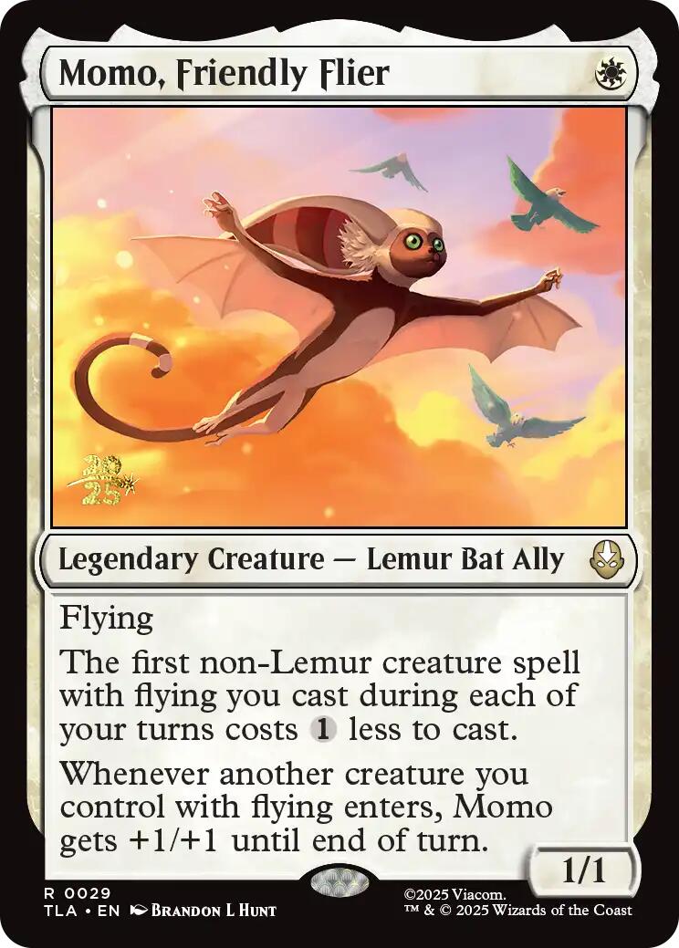 Momo, Friendly Flier [Avatar: The Last Airbender Prerelease Cards] | Magic Magpie