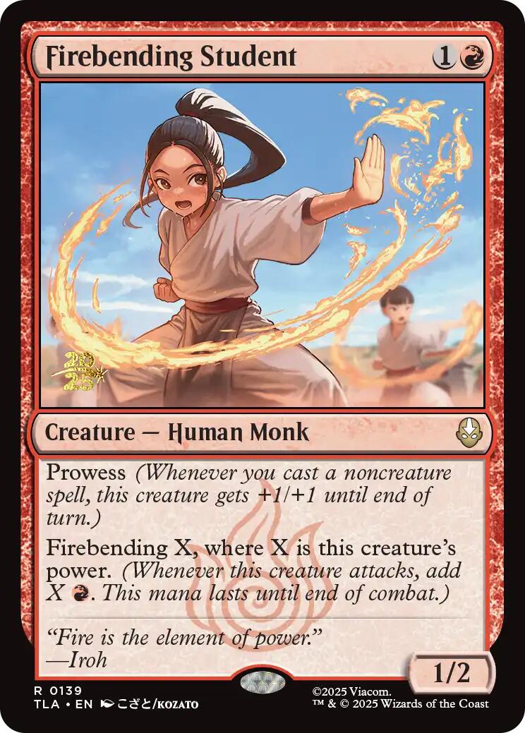 Firebending Student [Avatar: The Last Airbender Prerelease Cards] | Magic Magpie