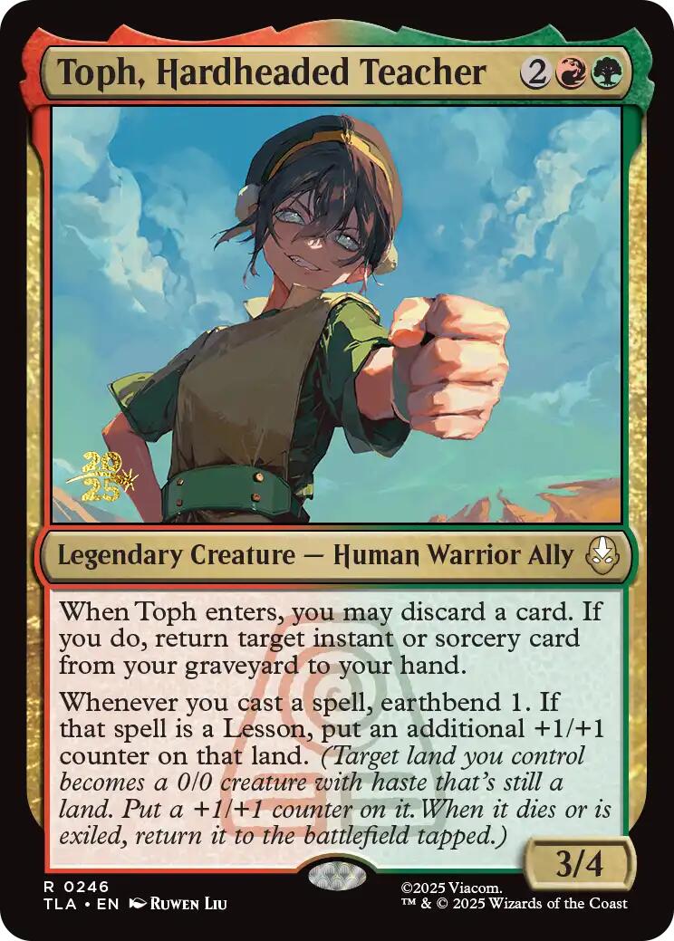 Toph, Hardheaded Teacher [Avatar: The Last Airbender Prerelease Cards] | Magic Magpie