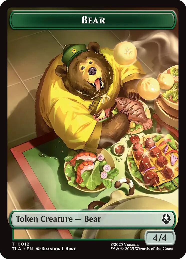 Bear // Food (0020) Double-Sided Token [Avatar: The Last Airbender Tokens] | Magic Magpie