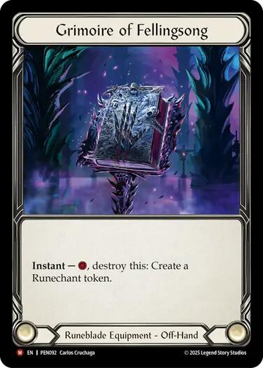 Grimoire of Fellingsong [PEN092] (Compendium of Rathe) | Magic Magpie