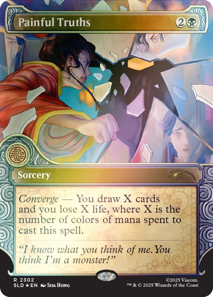Painful Truths (Rainbow Foil) [Secret Lair Drop Series] | Magic Magpie