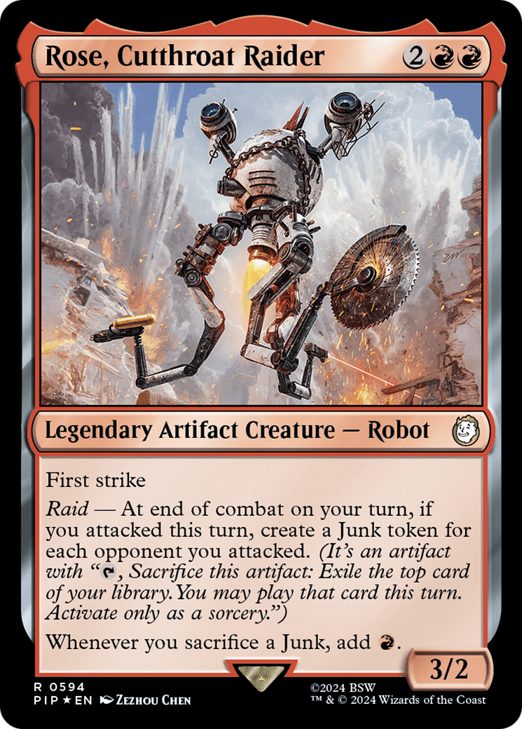 Rose, Cutthroat Raider (Surge Foil) [Fallout] | Magic Magpie