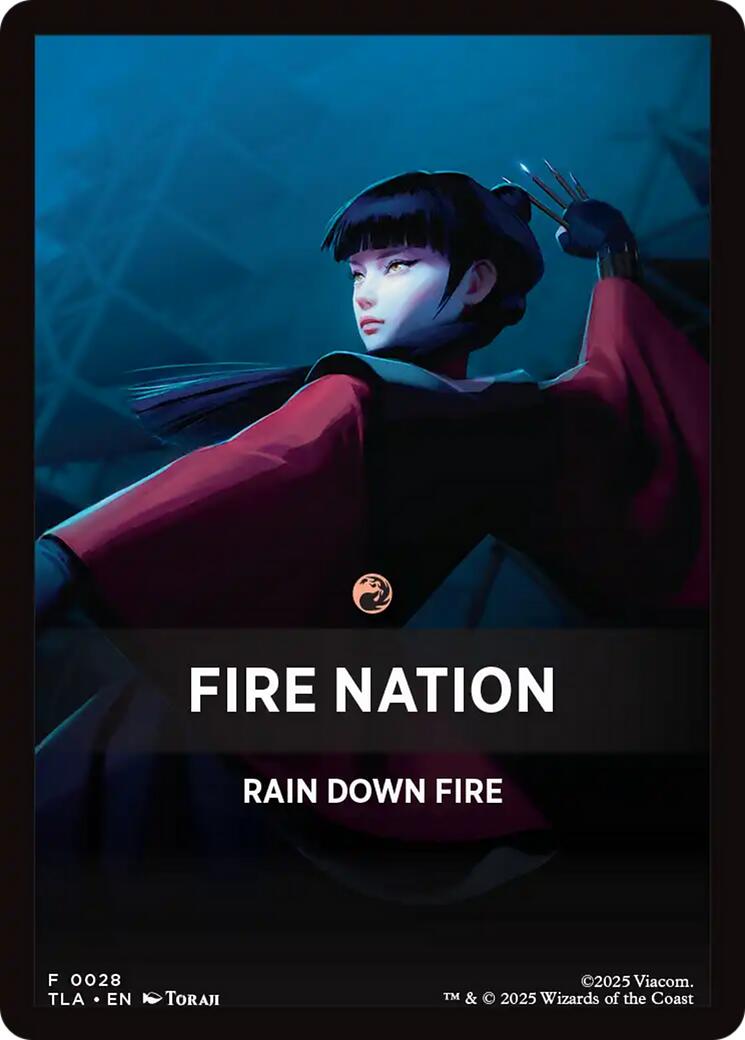 Fire Nation Theme Card [Avatar: The Last Airbender Tokens] | Magic Magpie