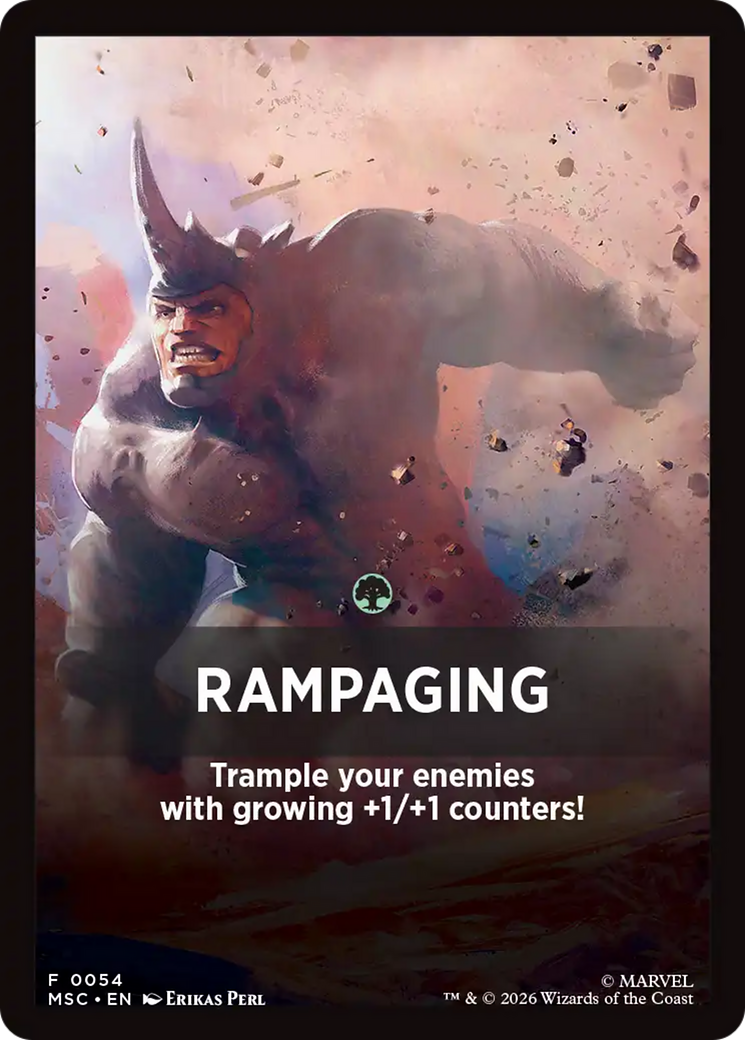 Rampaging Theme Card [Marvel Super Heroes Commander] | Magic Magpie