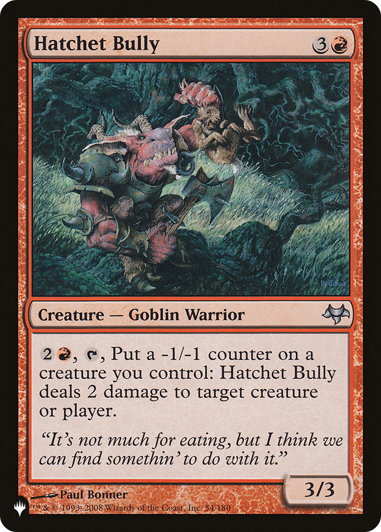 Hatchet Bully [The List Reprints] | Magic Magpie