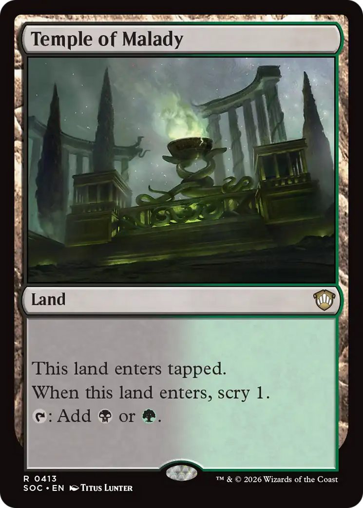 Temple of Malady [Secrets of Strixhaven Commander] | Magic Magpie