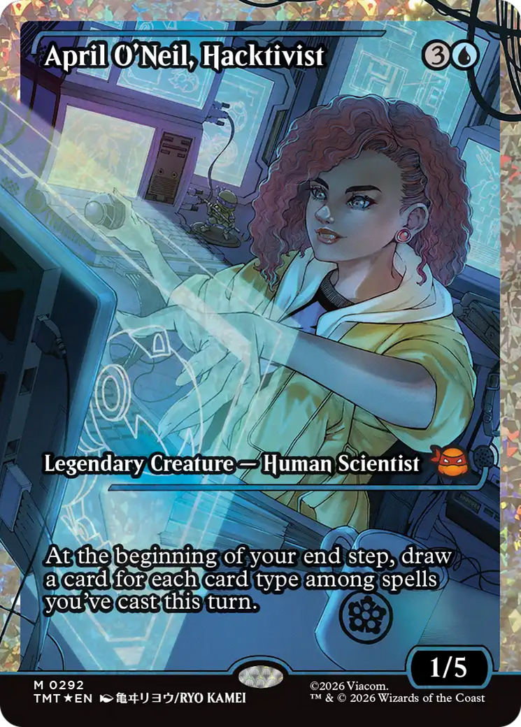 April O'Neil, Hacktivist (0292) (Showcase) (Fracture Foil) [Teenage Mutant Ninja Turtles] | Magic Magpie