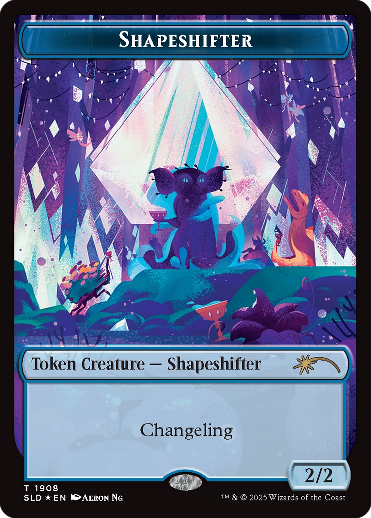 Shapeshifter Token (1908) (Double Rainbow Foil) [Secret Lair Drop Series] | Magic Magpie