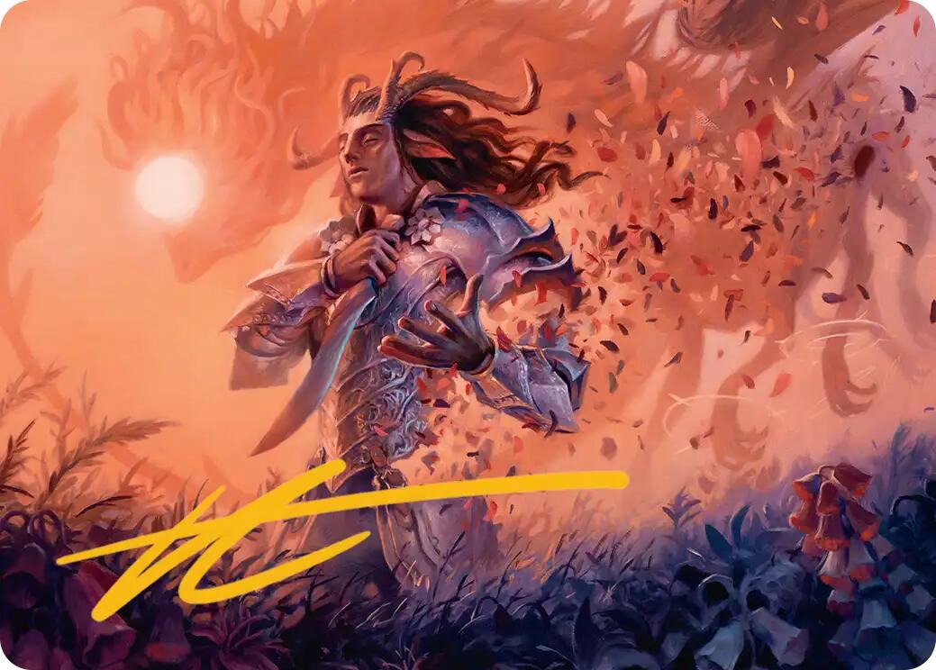 Rhys, the Evermore Art Card (Gold-Stamped Signature) [Lorwyn Eclipsed Art Series] | Magic Magpie