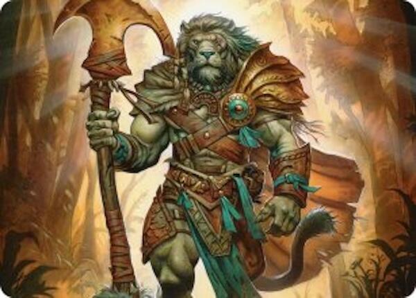 Ajani, Outland Chaperone Art Card [Lorwyn Eclipsed Art Series] | Magic Magpie