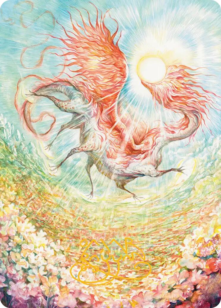 Eirdu, Carrier of Dawn Art Card (Gold-Stamped Signature) [Lorwyn Eclipsed Art Series] | Magic Magpie