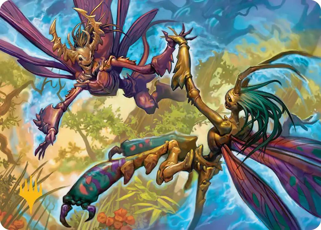 Illusion Spinners Art Card (Gold-Stamped Planeswalker Symbol) [Lorwyn Eclipsed Art Series] | Magic Magpie