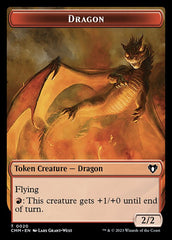 Soldier // Dragon (0020) Double-Sided Token [Commander Masters Tokens] | Magic Magpie