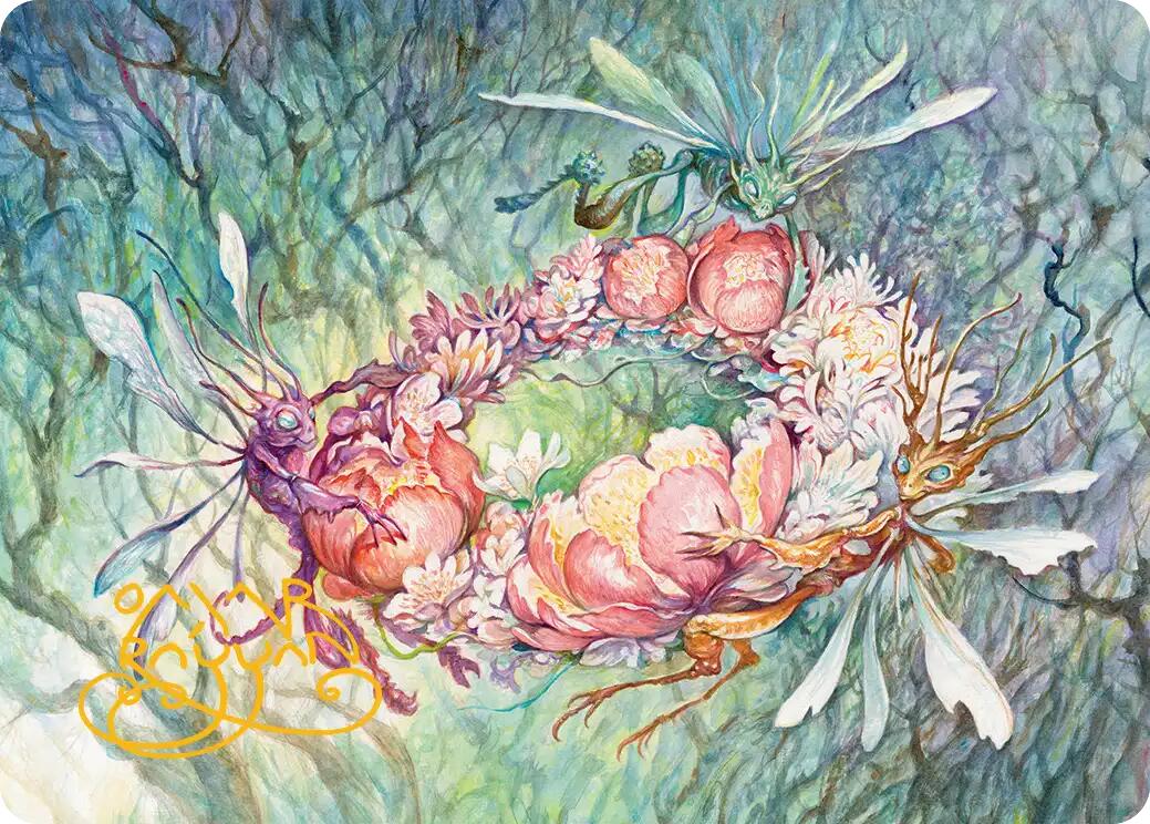 Grave Venerations Art Card (Gold-Stamped Signature) [Lorwyn Eclipsed Art Series] | Magic Magpie