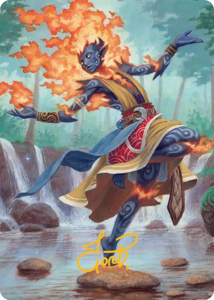 Ashling, Rekindled Art Card (16/54) (Gold-Stamped Signature) [Lorwyn Eclipsed Art Series] | Magic Magpie