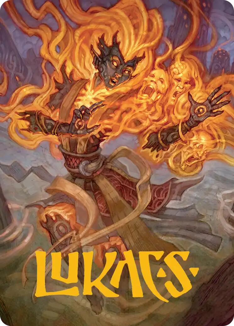 Ashling, Rekindled Art Card (33/54) (Gold-Stamped Signature) [Lorwyn Eclipsed Art Series] | Magic Magpie