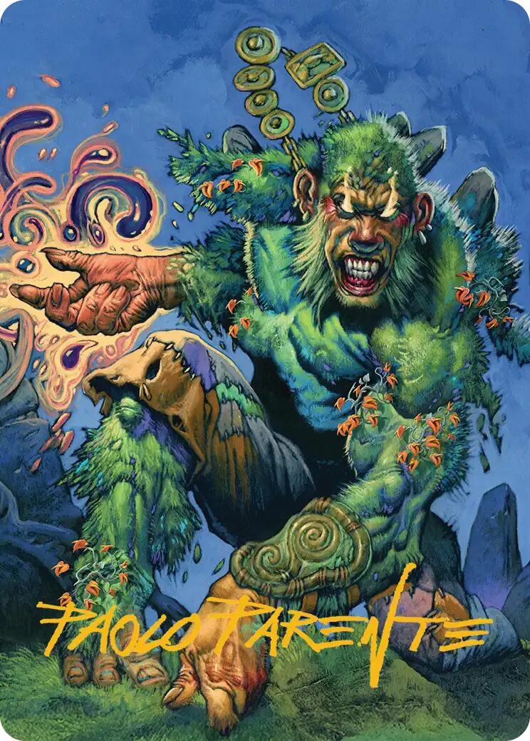 Aurora Awakener Art Card (17/54) (Gold-Stamped Signature) [Lorwyn Eclipsed Art Series] | Magic Magpie