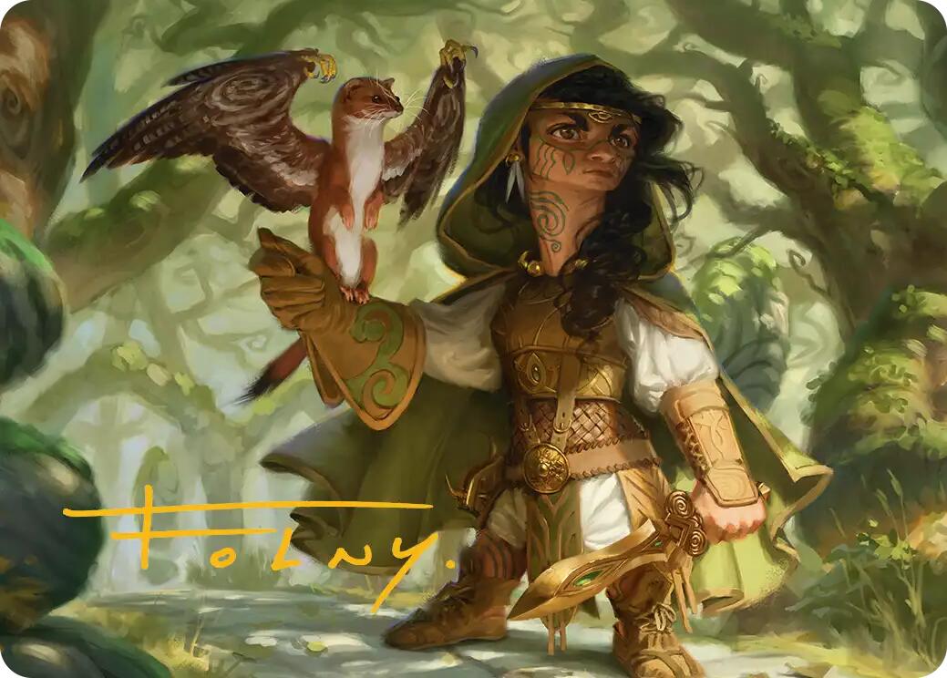 Crossroads Watcher Art Card (Gold-Stamped Signature) [Lorwyn Eclipsed Art Series] | Magic Magpie