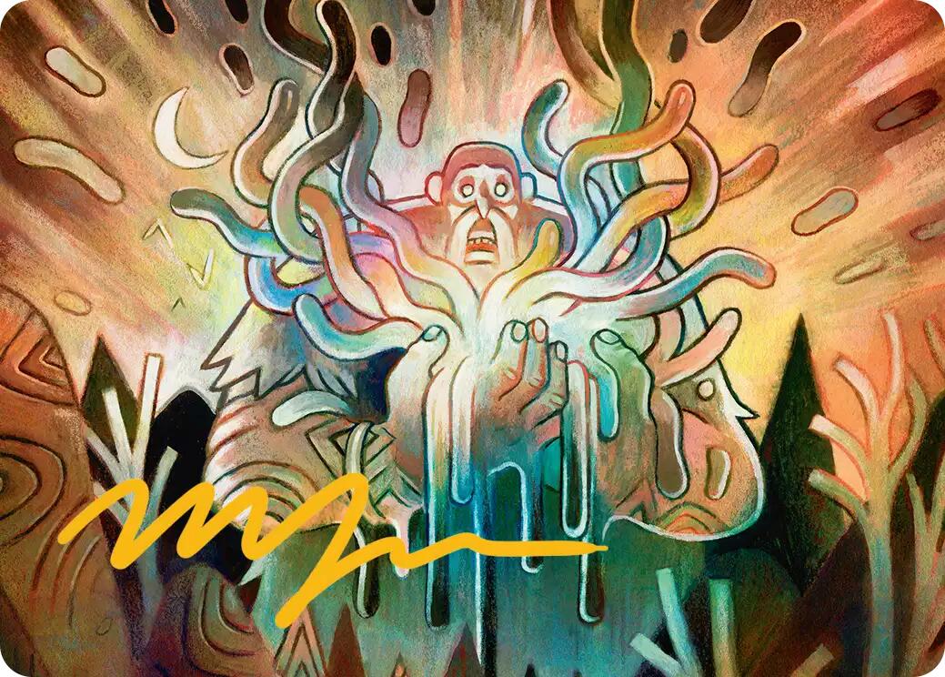 Aurora Awakener Art Card (40/54) (Gold-Stamped Signature) [Lorwyn Eclipsed Art Series] | Magic Magpie