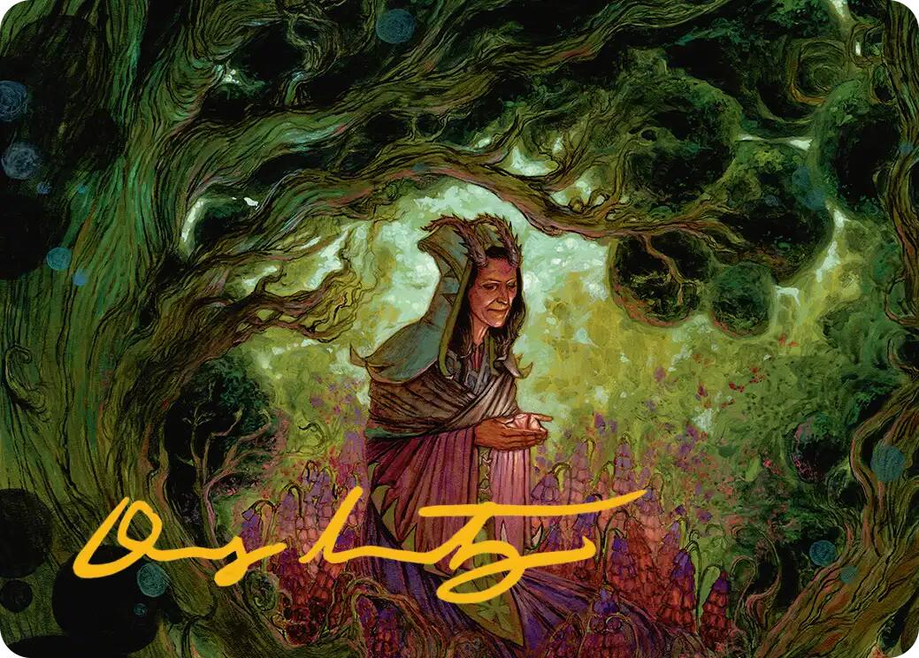 Bloom Tender Art Card (Gold-Stamped Signature) [Lorwyn Eclipsed Art Series] | Magic Magpie