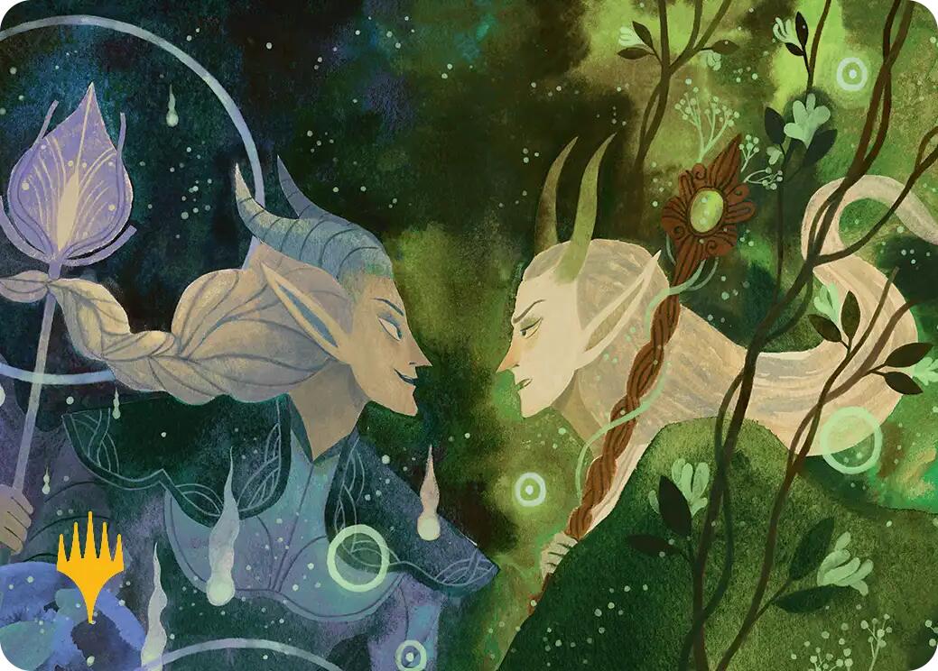 Trystan's Command Art Card (Gold-Stamped Planeswalker Symbol) [Lorwyn Eclipsed Art Series] | Magic Magpie