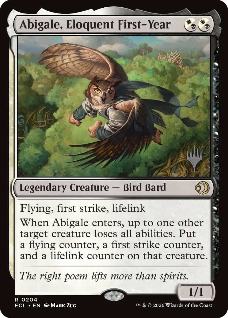Abigale, Eloquent First-Year [Lorwyn Eclipsed Promos] | Magic Magpie