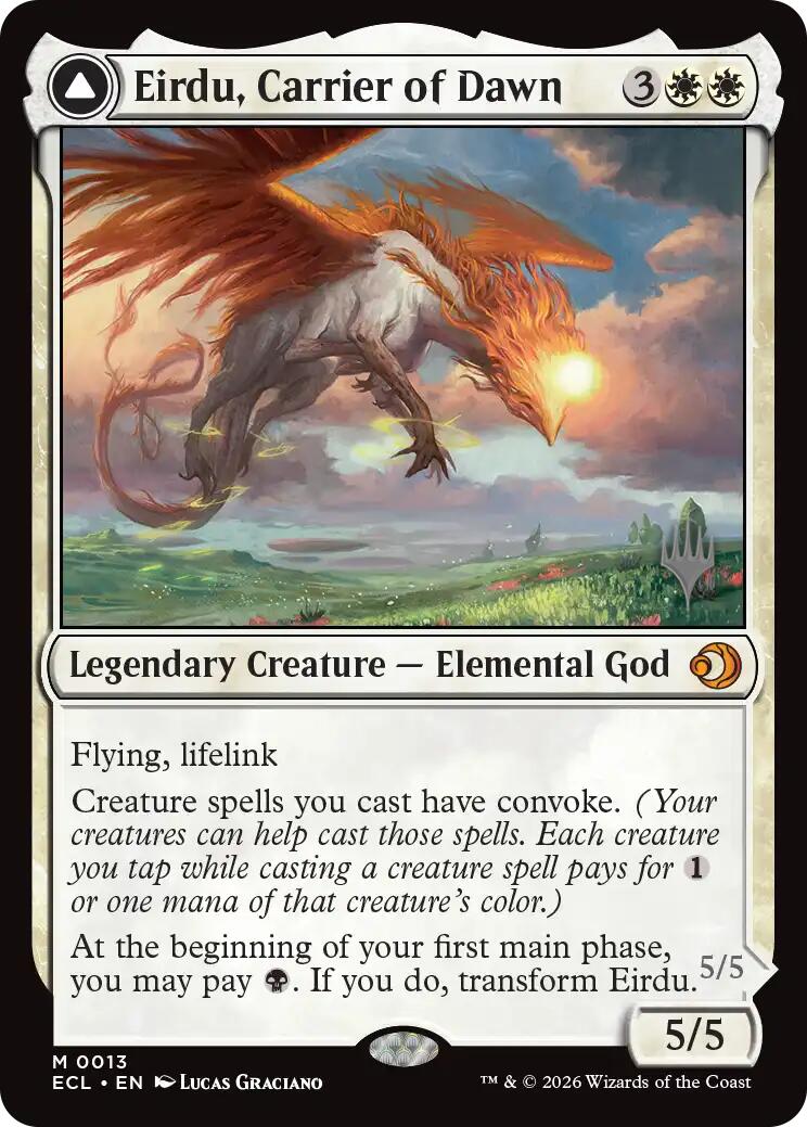 Eirdu, Carrier of Dawn [Lorwyn Eclipsed Promos] | Magic Magpie