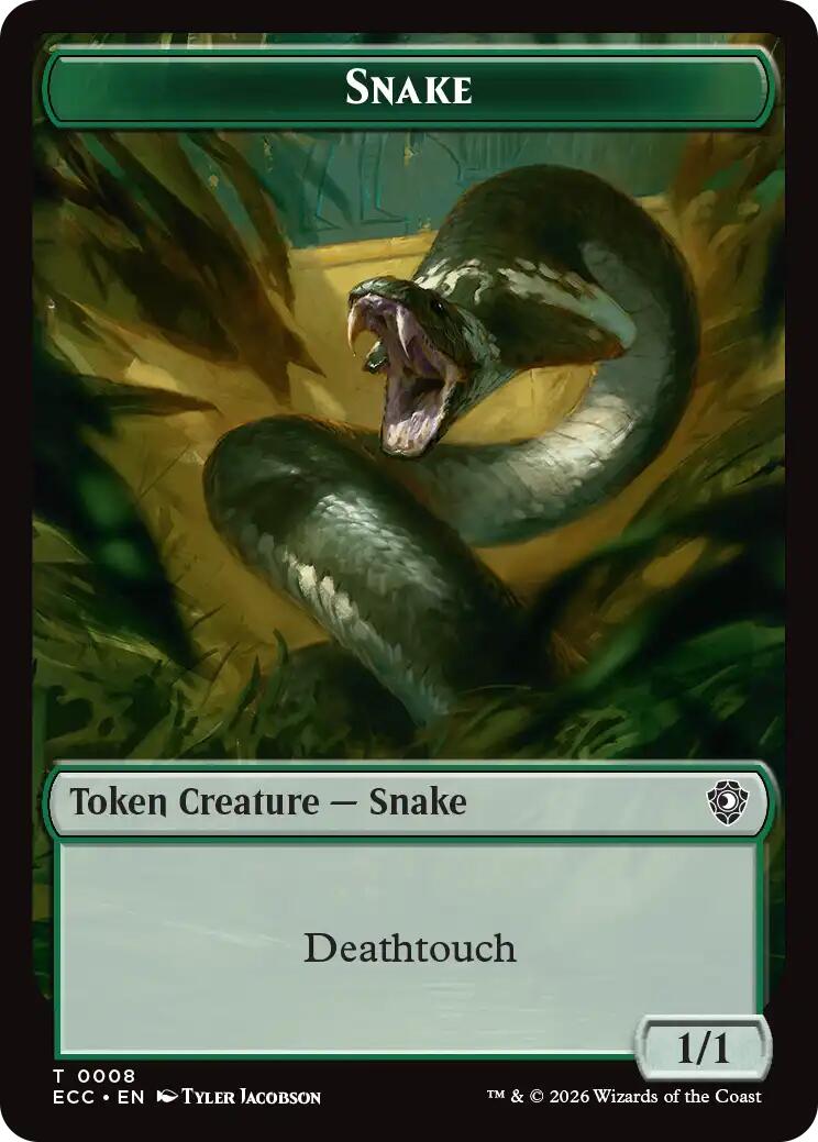 Snake // Scarecrow Double-Sided Token [Lorwyn Eclipsed Tokens] | Magic Magpie