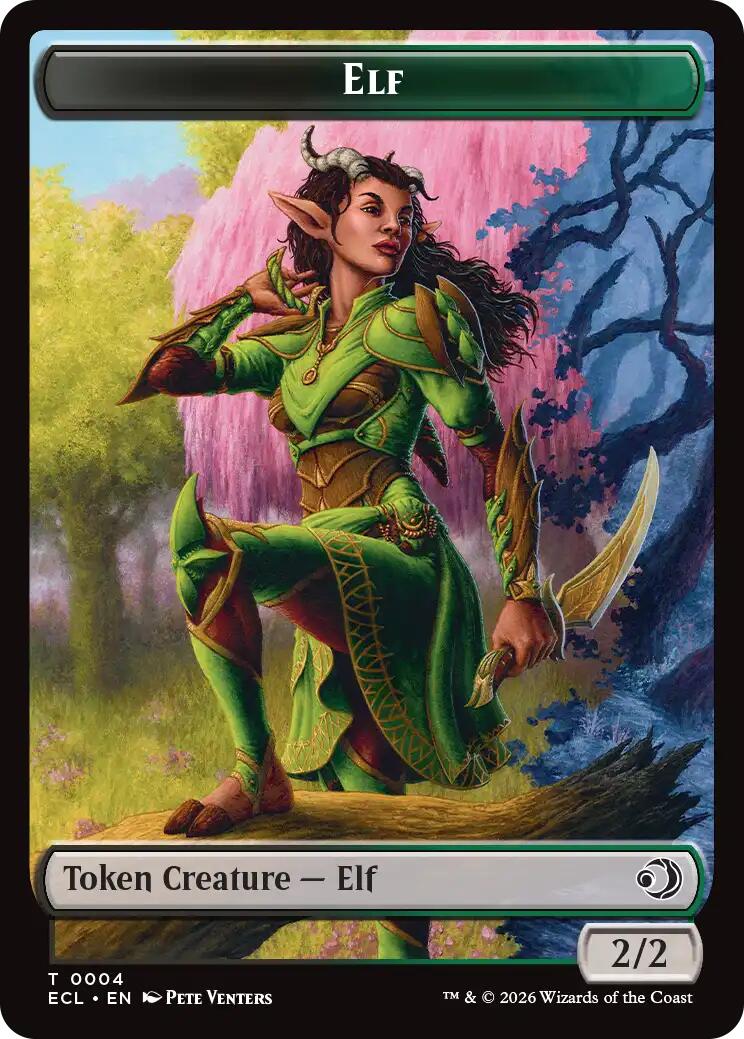 Elf // Kithkin (0007) Double-Sided Token [Lorwyn Eclipsed Tokens] | Magic Magpie