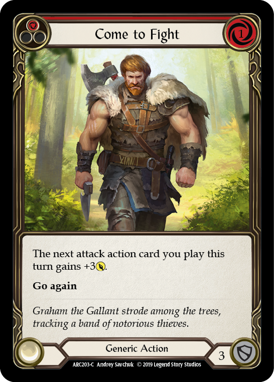 Come to Fight (Red) [ARC203-C] (Arcane Rising)  1st Edition Normal | Magic Magpie