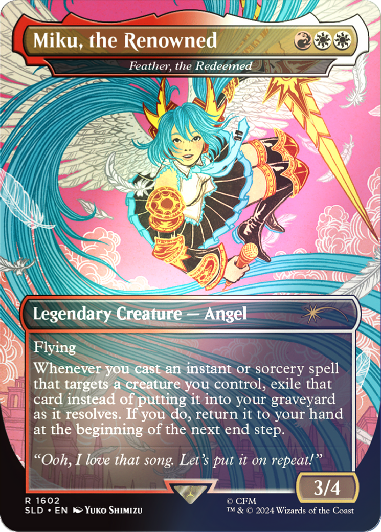 Miku, the Renowned - Feather, the Redeemed (Rainbow Foil) [Secret Lair Drop Series] | Magic Magpie