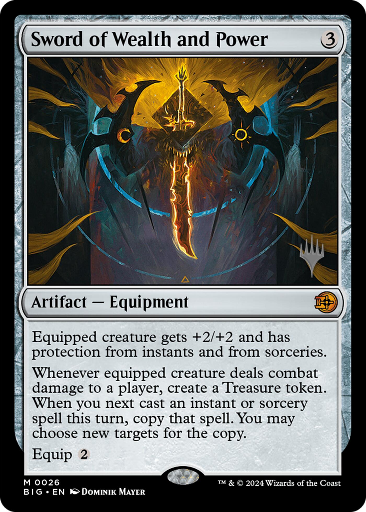 Sword of Wealth and Power [Lorwyn Eclipsed Promos] | Magic Magpie