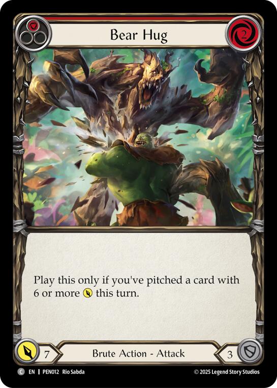 Bear Hug (Red) (Rainbow Foil) [PEN012] (Compendium of Rathe)  Rainbow Foil | Magic Magpie