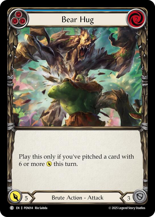 Bear Hug (Blue) (Rainbow Foil) [PEN014] (Compendium of Rathe)  Rainbow Foil | Magic Magpie