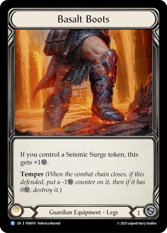 Basalt Boots [PEN019] (Compendium of Rathe)  Cold Foil | Magic Magpie