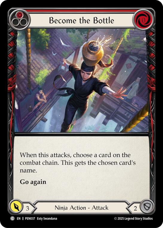 Become The Bottle (Red) (Rainbow Foil) [PEN037] (Compendium of Rathe)  Rainbow Foil | Magic Magpie