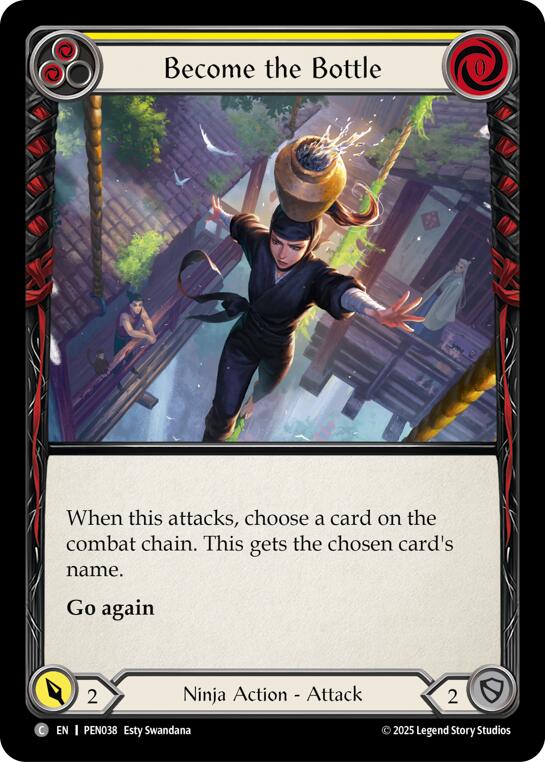 Become The Bottle (Yellow) (Rainbow Foil) [PEN038] (Compendium of Rathe)  Rainbow Foil | Magic Magpie