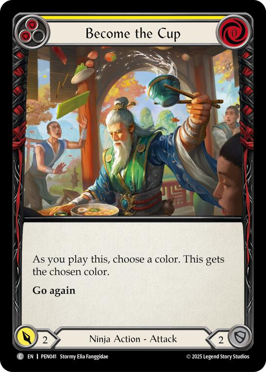 Become The Cup (Yellow) (Rainbow Foil) [PEN041] (Compendium of Rathe)  Rainbow Foil | Magic Magpie