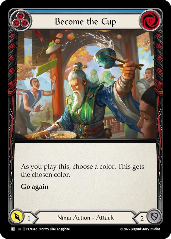 Become The Cup (Blue) (Rainbow Foil) [PEN042] (Compendium of Rathe)  Rainbow Foil | Magic Magpie