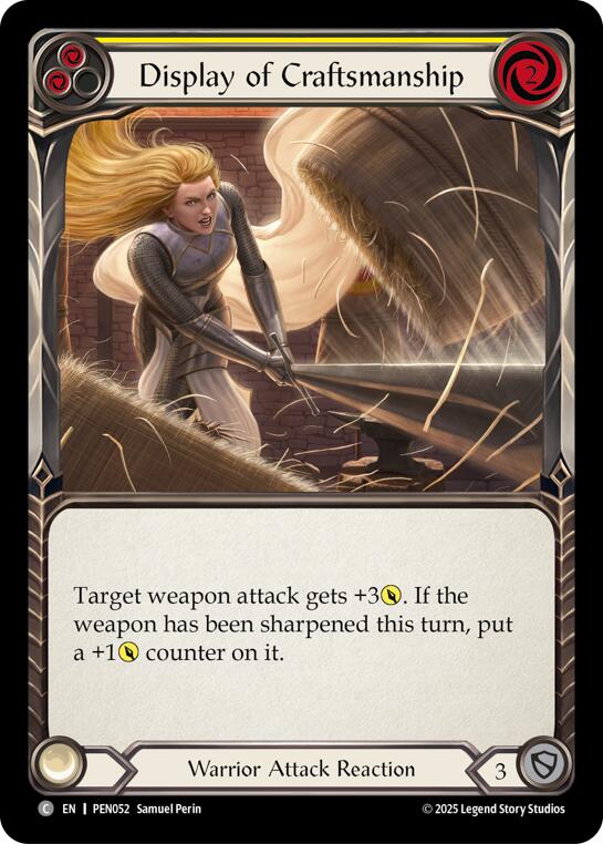 Display Of Craftsmanship (Yellow) (Rainbow Foil) [PEN052] (Compendium of Rathe)  Rainbow Foil | Magic Magpie