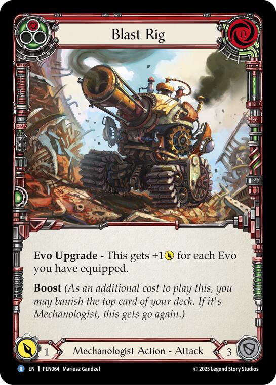 Blast Rig (Red) (Rainbow Foil) [PEN064] (Compendium of Rathe)  Rainbow Foil | Magic Magpie