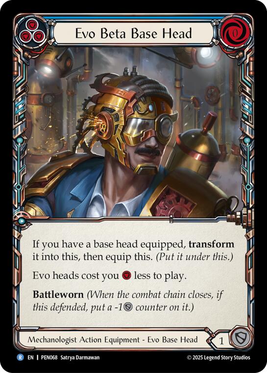 Evo Beta Base Head (Blue) (Cold Foil) [PEN068] (Compendium of Rathe)  Cold Foil | Magic Magpie
