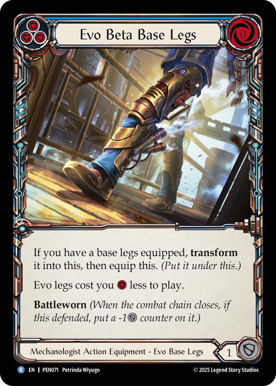 Evo Beta Base Legs (Blue) (Cold Foil) [PEN071] (Compendium of Rathe)  Cold Foil | Magic Magpie