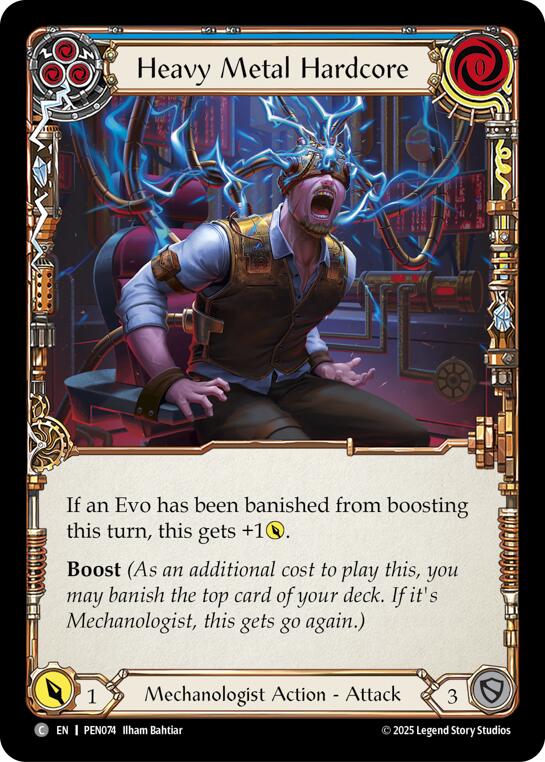 Heavy Metal Hardcore (Blue) (Rainbow Foil) [PEN074] (Compendium of Rathe)  Rainbow Foil | Magic Magpie